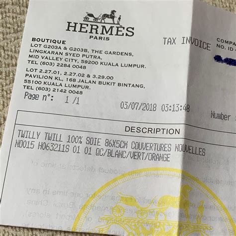 hermes collection service receipt|hermes receipt authenticity check.